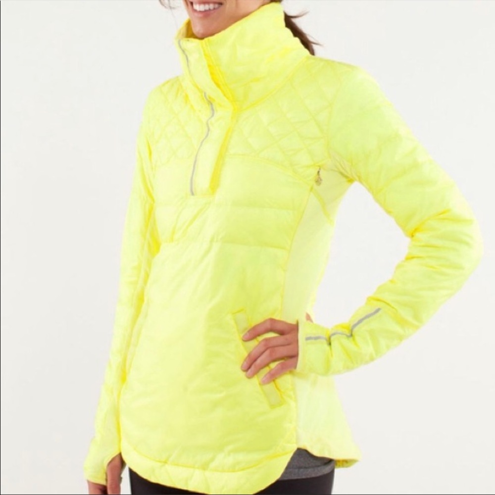 EUC Lululemon What the Fluff Pullover Clarity Yellow